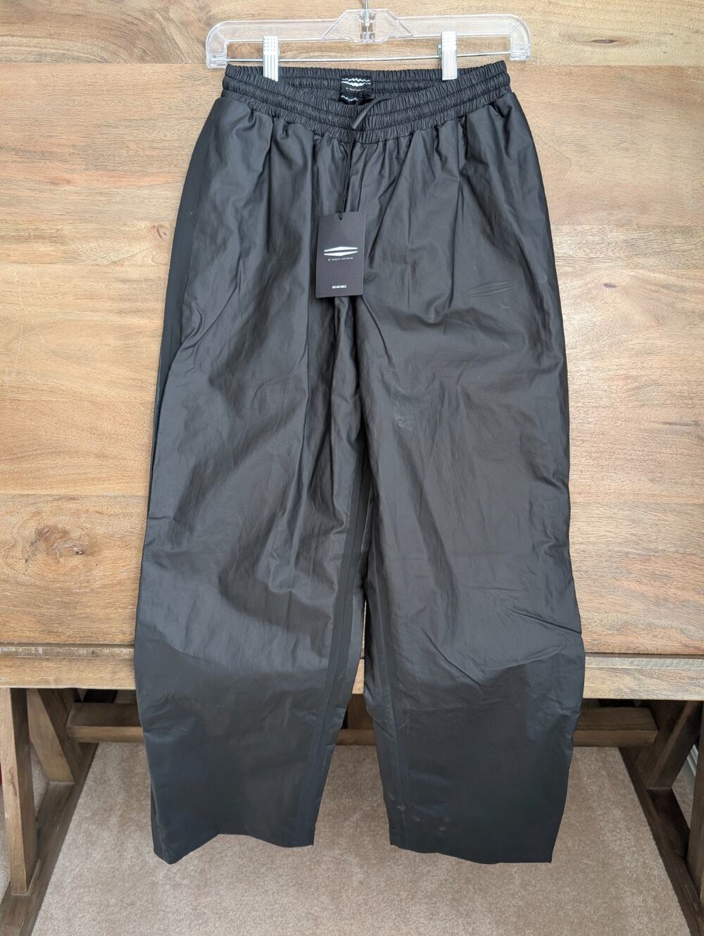 Harley-Davidson Pants Womens S Black Linen Blend Street Wear Elastic Waist NWT